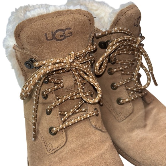 UGG Romely Heritage Boots Women's Size 7‎ Suede Cozy Outdoors Boho Pre Owned - Picture 4 of 8